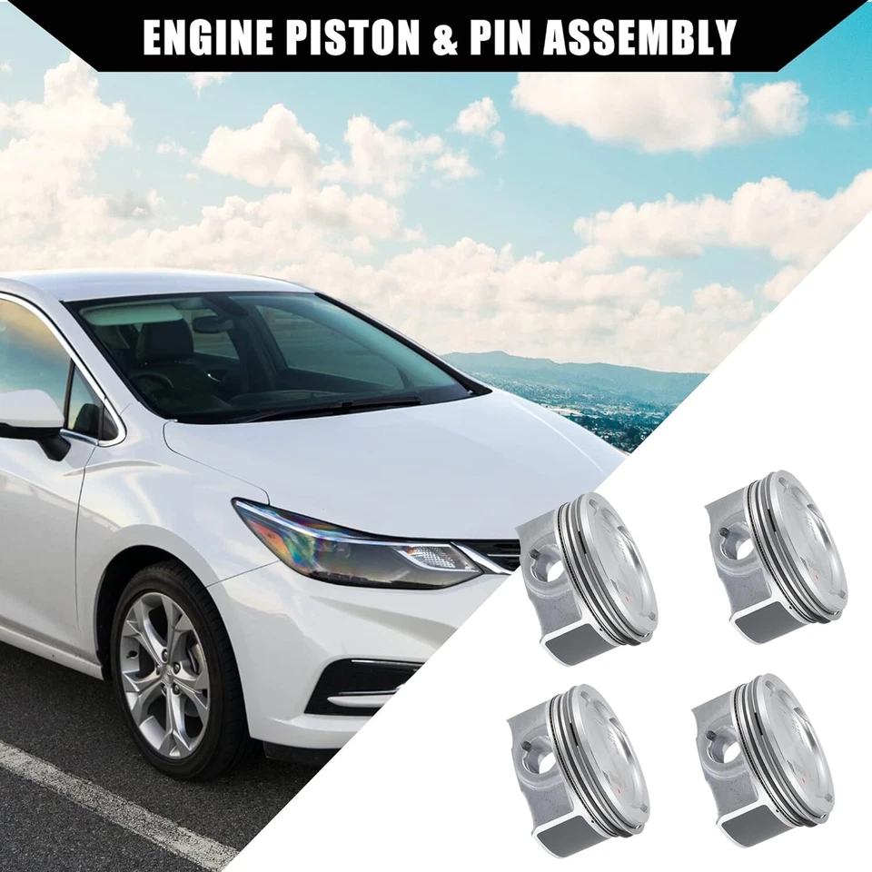 Pistones y anillos 4 piezas para Chevy Equinox GMC Terrain Buick 2010-2017 2,4 L 12578324 Foto 3 de 4