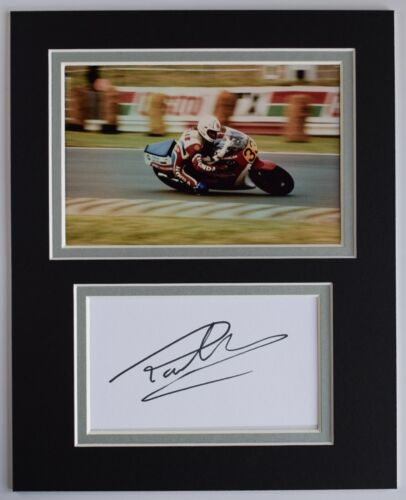Ron Haslam Signed Autograph 10x8 photo display Superbikes Sport COA AFTAL - Afbeelding 1 van 6
