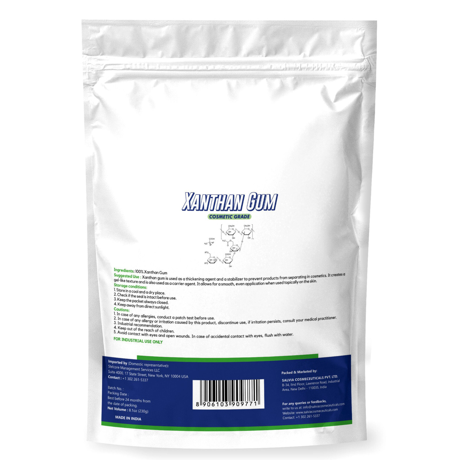 Myoc Xanthan Gum Powder For Skin, Hand Used In Cream, Lotion{230gm/8