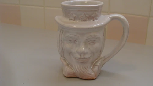 Frankoma Art Pottery 1976 Uncle Sam Toby Mug
