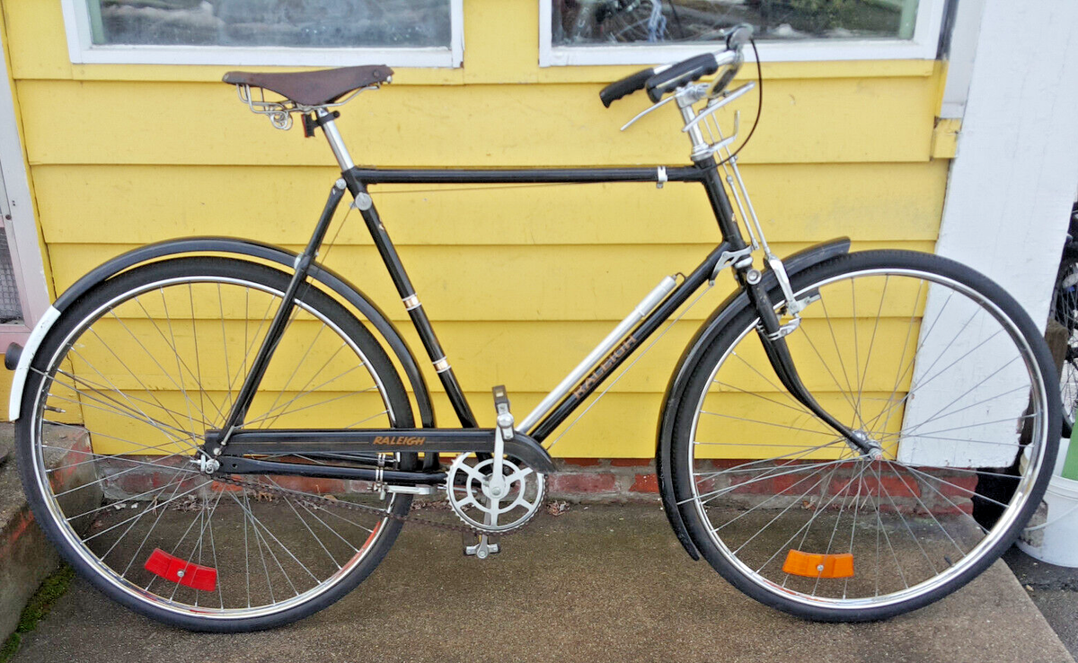 Vintage Raleigh Tourist Bicycle With Rod Brakes