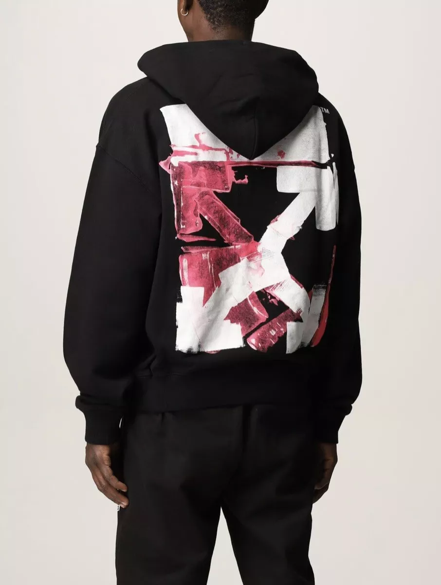 Off-White Acrylic Arrow Hoodie In Black. BRAND NEW WITH TAGS