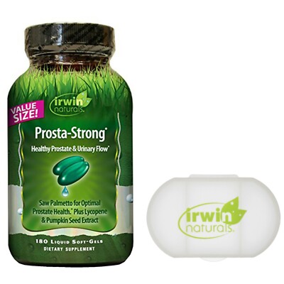 Irwin Naturals Prosta-Strong, Supports Prostate Health 180 Count with Pill Case