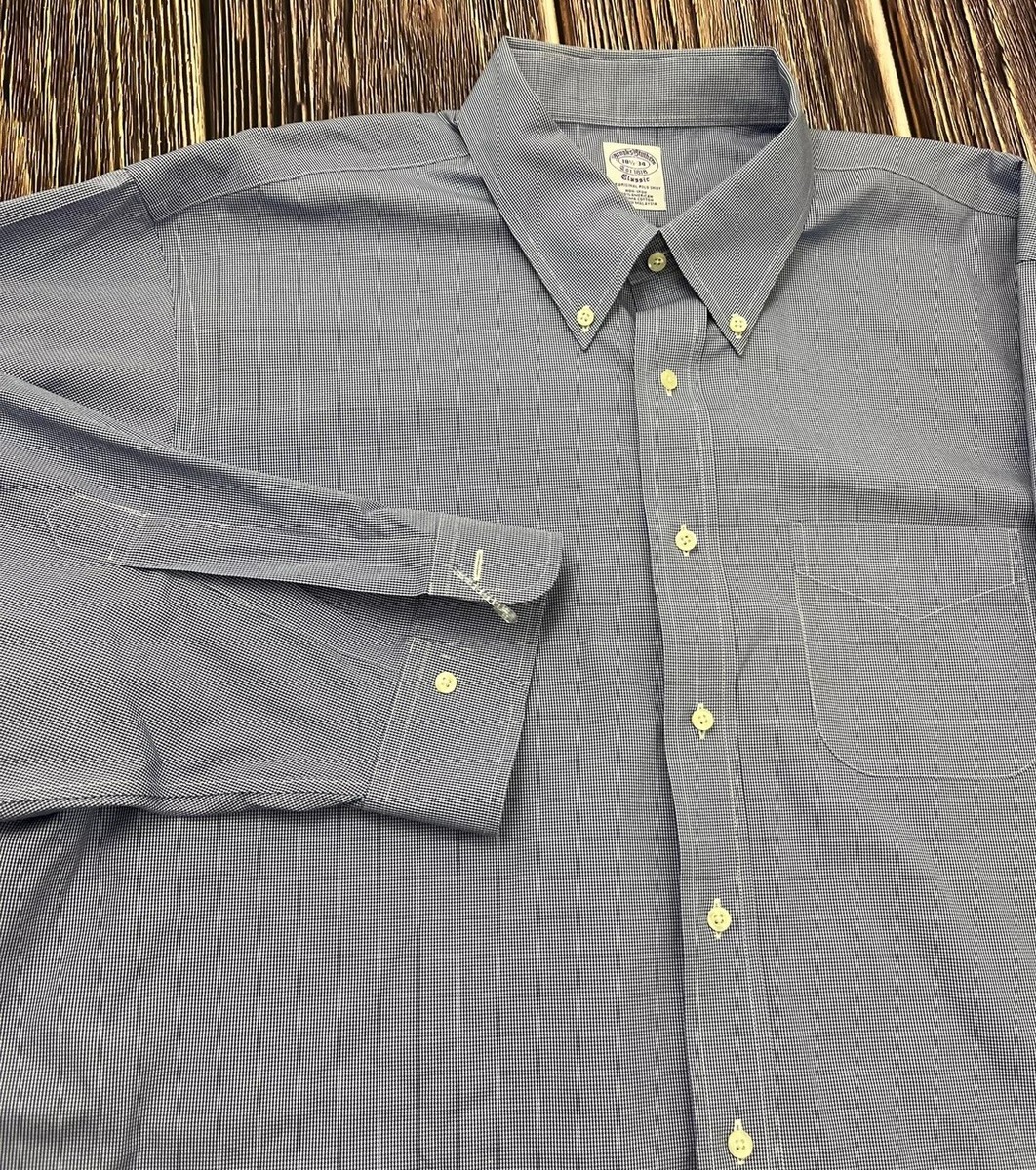 CHARLES TYRWHITT Non Iron Extra Slim Fit Blue Dress Shirt Mens Sz 18.5-34