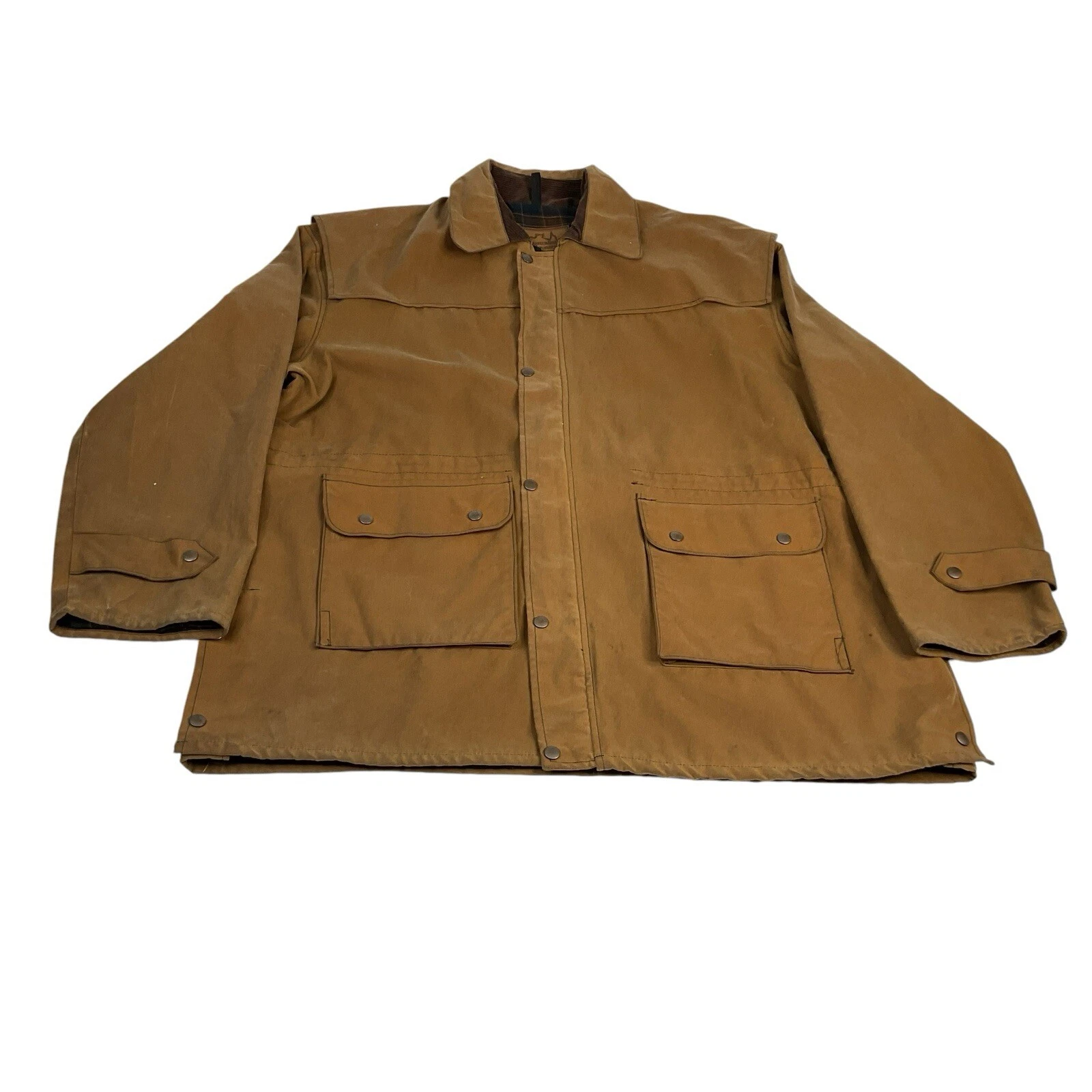 Men’s Carhartt Style Coat XXL Parka Outdoor Hunting Brown Phone Pocket 1078