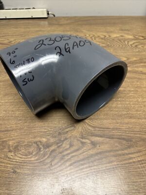 PVCI,001,6'' Sch 80 PVC 90 Degree Elbow Socket