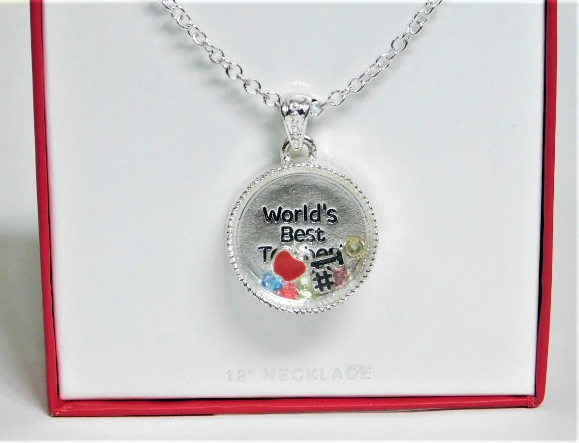 Best teacher necklace sale