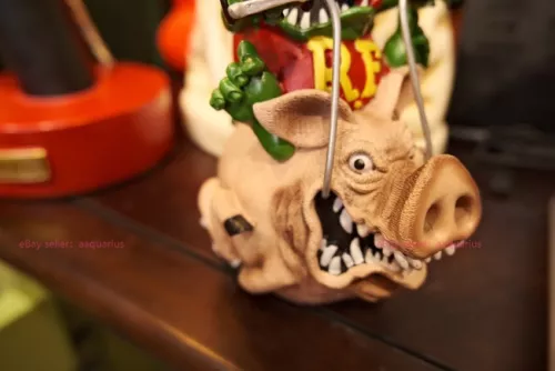 Rat Fink Resin Figurine - Riding Pig Design, Vintage Toy, Trendy Collectible - Picture 9 of 10