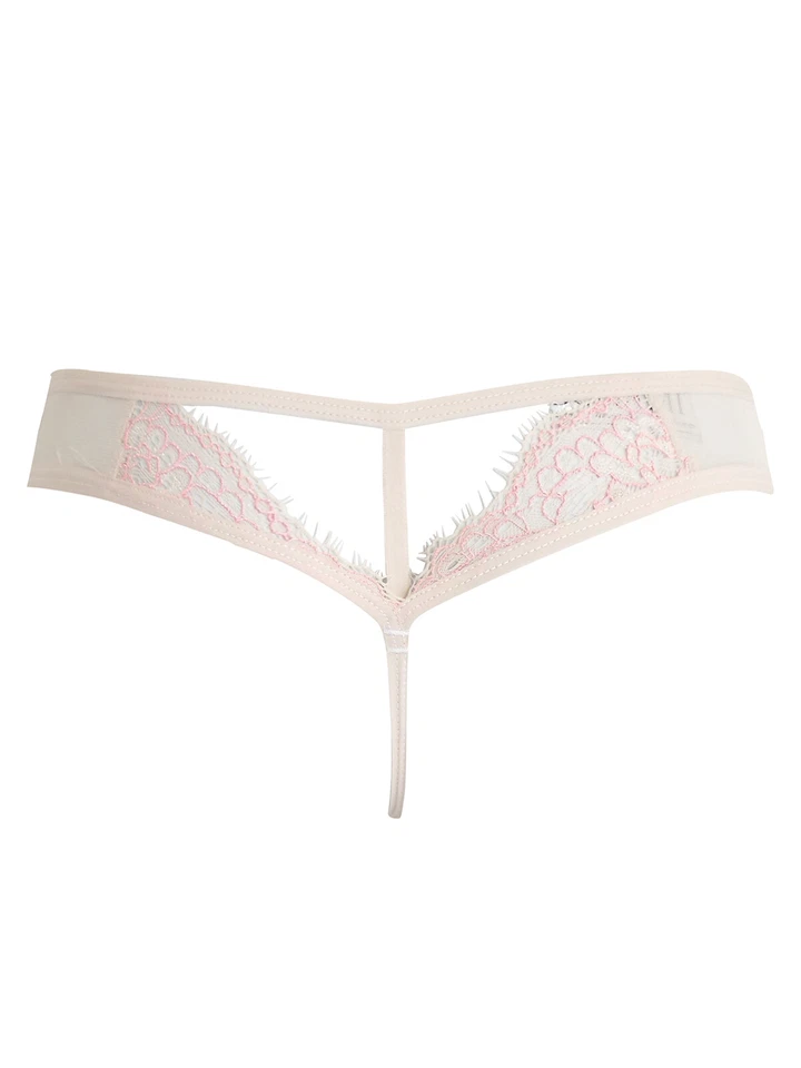 M&S NUDE Low Rise Lace Thong - Image 2 of 4