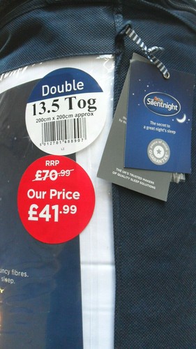 Silentnight Luxury Ultrasoft 13.5 Tog Duvet - Double FREE P&P - Picture 2 of 2