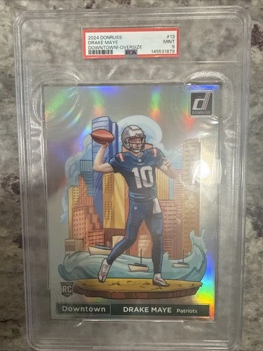 2024 Panini Donruss - Downtown! Drake Maye #13 Oversized (RC) PSA 9 MINT