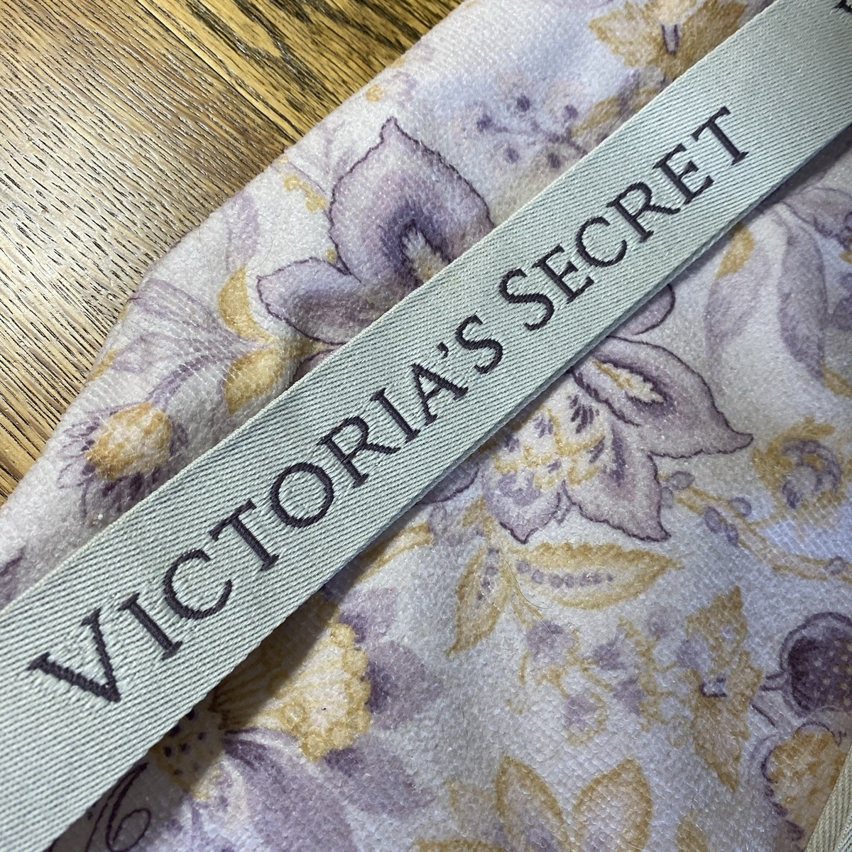 Victoria\'s Secret Floral Drawstring Backpack - Lavender & Creamy Beige Victoria Secret Floral Lavender and Cream 2 | Mercari main image 4