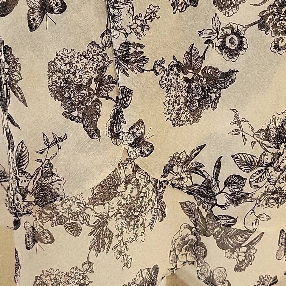 Blusa túnica Tamara H XL fluida boho crema y blanca mariposa femenina 🦋 🦋 Foto 3 de 4