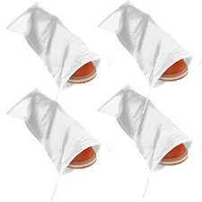4 Pack Shoe Bags for Travel Satin Fabric Shoe Bag Portable Shoe Dust Bags with 