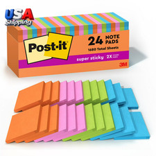 Super Sticky Notes, 3 in X 3 In, Energy Boost, 24 Pads