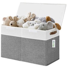 Large Toy Storage Box with Lids Collapsible Sturdy Baby Organizer Chest Bin