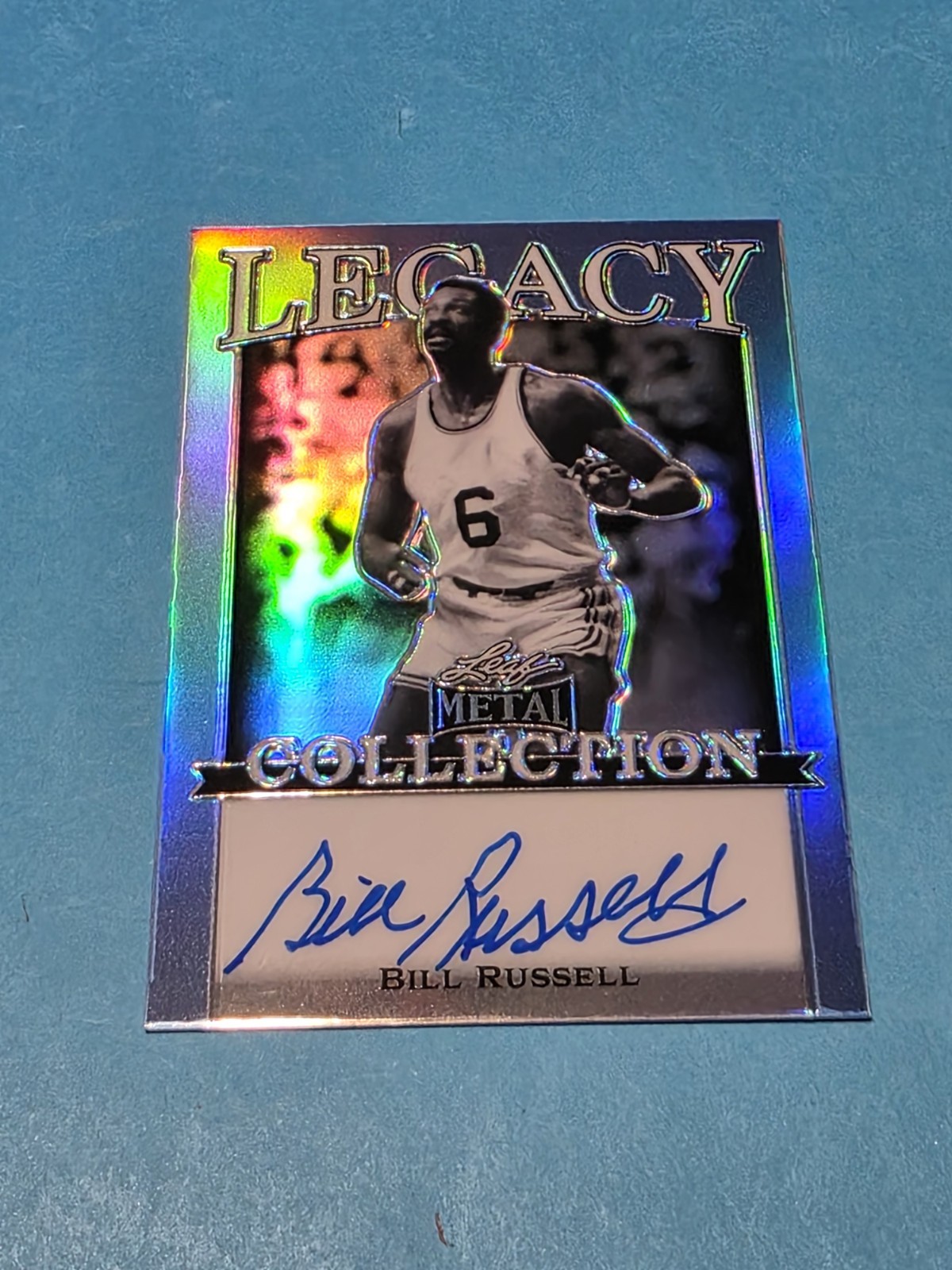 2022 Leaf Metal Legacy Collection Silver Bill Russell HOF AUTO 1/10 Autograph 