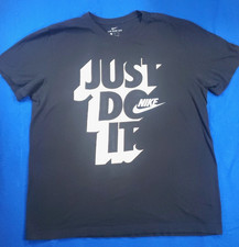 Nike The Nike Tee Black T-Shirt Men's Size Medium "Just Do It"