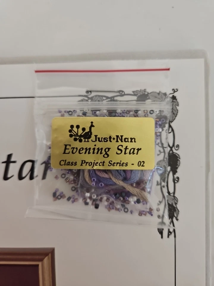 Just Nan EVENING STAR Counted Cross Stitch Pattern JNCPS02 & Embellishment Pack  - Image 3 of 4