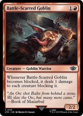 Battle-Scarred Goblin C Universes Beyond: The Lord of the Rings: Tales of Middle