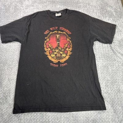 Ray Wylie Hubbard Snake Farm T-Shirt Black Size Medium Hanes