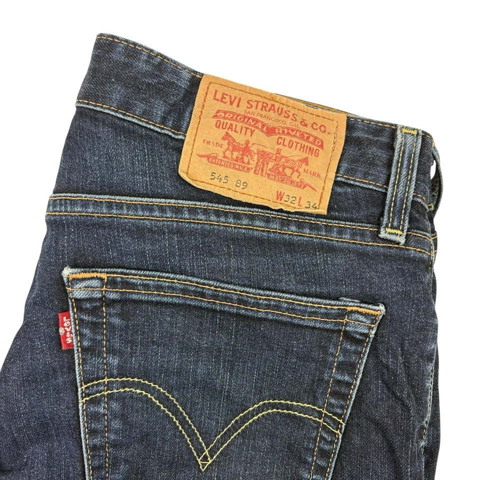 Levi’s 545 wide leg straight fit blue denim jeans W32” L28” #0267 - Image 2 of 4
