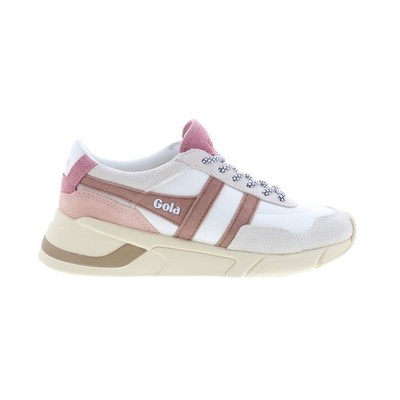 Gola Eclipse Pure CLB400 Womens White Suede Lace Up Lifestyle Sneakers Shoes 5