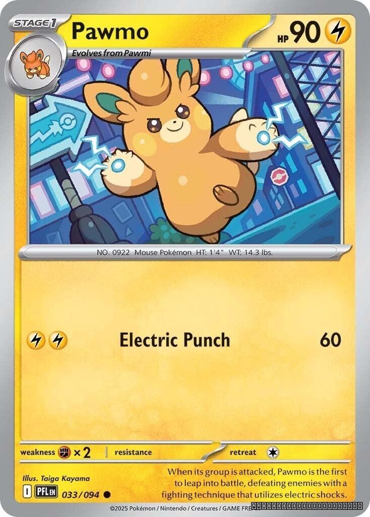 Reverse Holofoil - Pawmo - 033/094 - ME02: Phantasmal Flames - NM