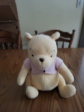 Classic Winnie The Pooh Plush Jointed Large 18" Vintage Disney Pink Sweater