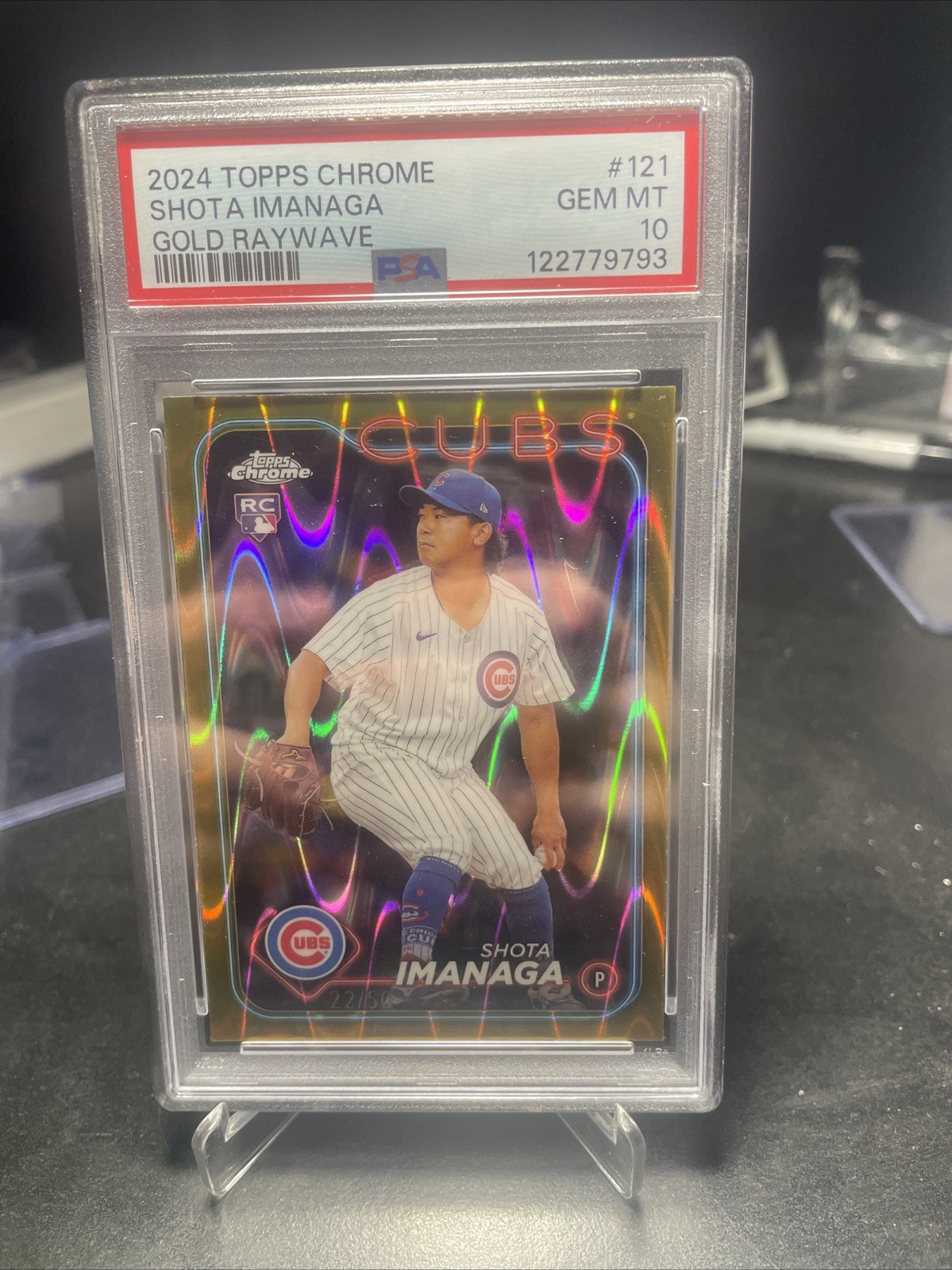 2024 Topps Chrome - Shota Imanaga #121 Gold RayWave Refractor /50 (RC)