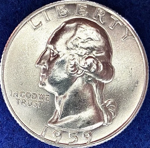 1959-D Washington Silver Quarter Nice Ch BU++