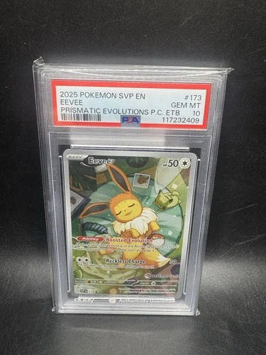 Pokemon Center Stamp Promo Eevee Prismatic Evolutions ETB SVP EN 173 PSA 10