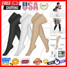 Compression Socks 3 Pairs Knee High Compression Sock for Women  Men Stocking...