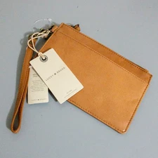 Lucky Brand Wristlet Clutch Brown Genuine Leather Rayla Southwest Neutral New