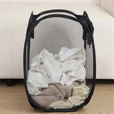 2026 1Pc Folding Laundry Sorting Basket Mesh Storage Bag Organizer New