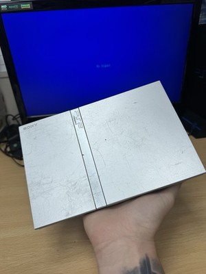 Sony PlayStation 2 Slim PS2 Silber Konsole Defekt SCPH-70003