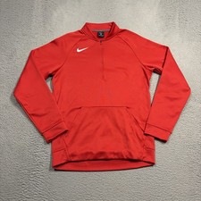 Nike Therma 1/4 Zip Pullover Men's Small Red Sweater Sweatshirt Jacket Dri Fit