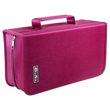 Siveit DVD Case, 128 Capacity CD/DVD Case Wallet Binder Storage Holder Bookle...