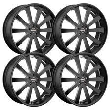 Set-4 Heavy Hitters Hh10 26x10 6x120 15mm Black Milled Wheels Rims 26 Inch
