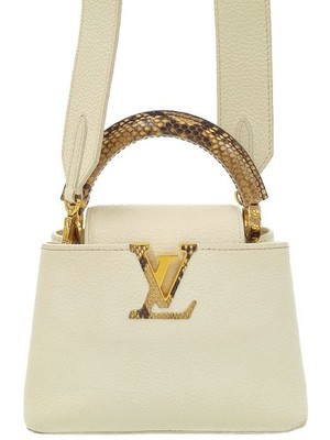 Louis Vuitton MINI N98477 Leather White Shoulder Bag Women's #TB290