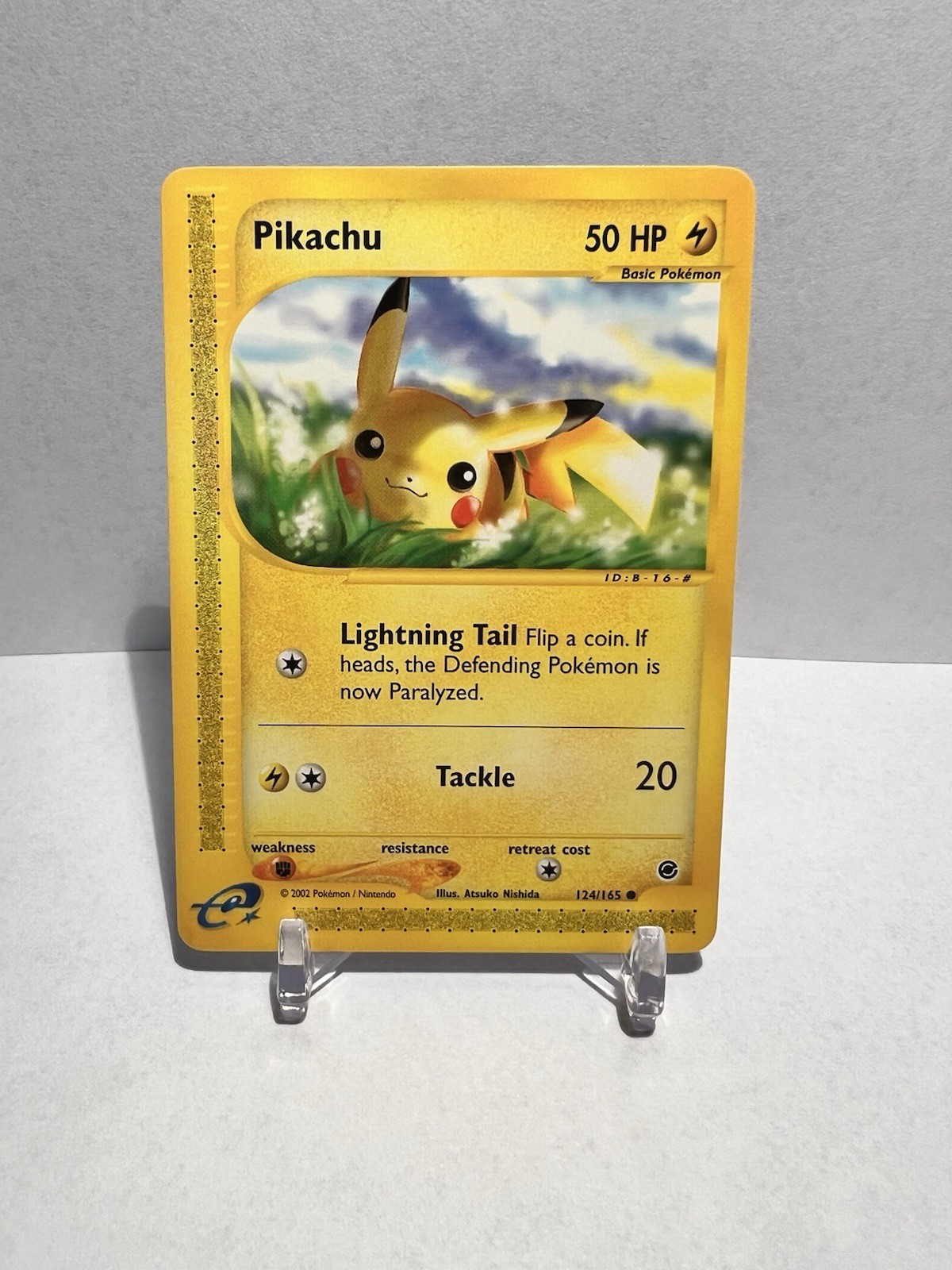 Pikachu 124/165 Pokemon 2002 Expedition e-Card Series Near Mint NM