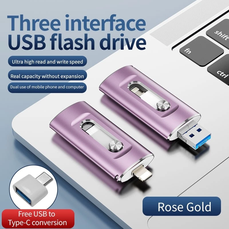 4 in 1 2TB USB 3.0 Flash Drive Speicherstick Für iPhone 11 12 13 14 Pro Max iPad - Bild 2 von 4