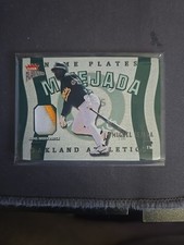Miguel Tejada 2003 Fleer Platinum Nameplates #N-MT #/225 3 COLOR PATCH Relic A's