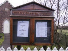 Photo A2 Coxall Baptist Church Bedstone Information board for Coxall Bap c2014