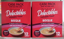 4 Packs Of Delectables Lickable Treat Bisque 12 Ct Per Box