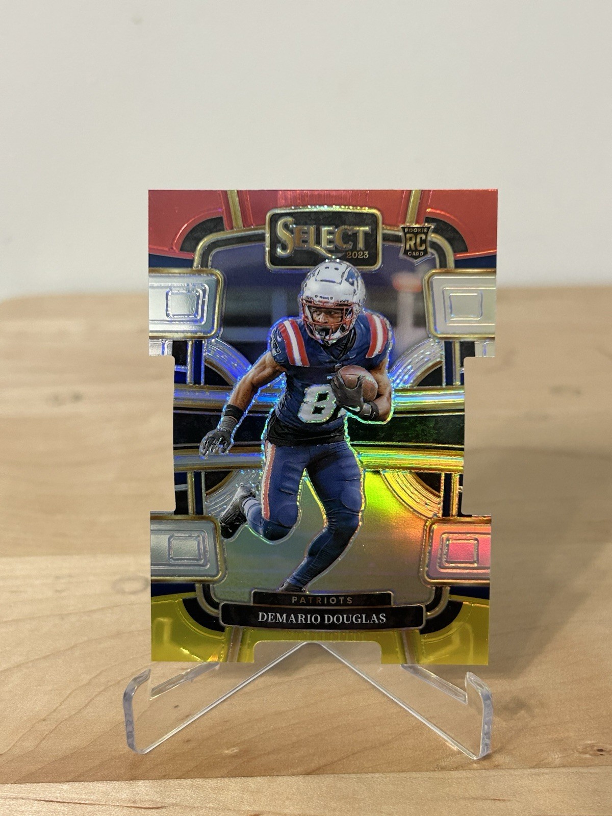 Demario Douglas Rookie 2023 Select Concourse Red & Yellow Die Cut