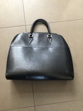 Genuine Louis Vuitton epi black leather briefcase document case mens bag quality