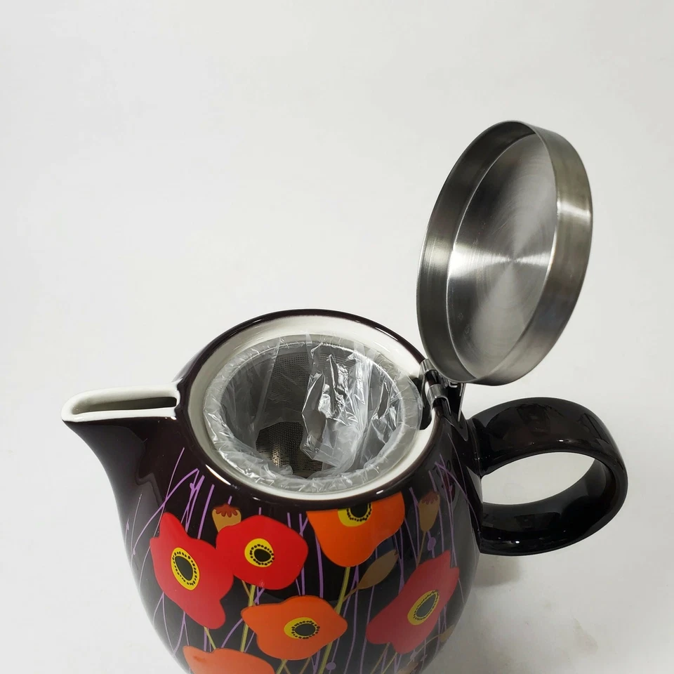 Tea Forte PUGG Poppy Fields 24 oz Teapot With Infuser  - Image 2 of 4