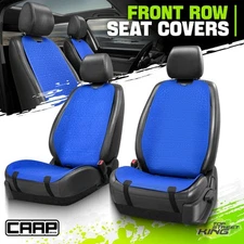 CAAP Driven Protex Series Front Row Set Seat Covers Protector for Car Truck Blue
