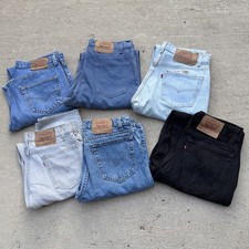 Vintage USA Levis Lot Of 6 500 Series Misc Sizes 501 Levi Denim Jeans